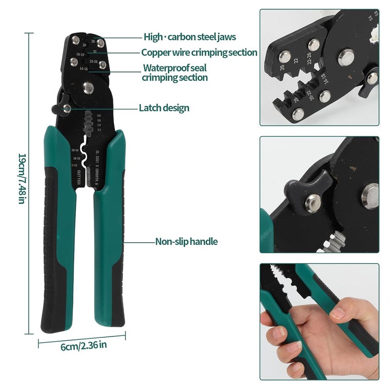 TYJ 812Pcs Pin Connector Kit with Crimping Pliers - Terminal Pin 1/1.5/1.8/2/2.2/2.3/2.8/3.5mm Non-Insulated Plug Removal Male & Female Wire Pins - Automotive Car Electrical - Image 4